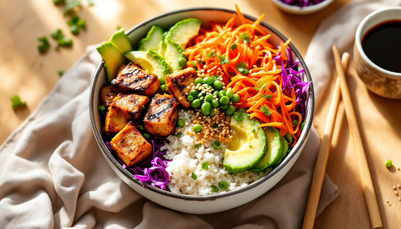 recette poke bowl poulet