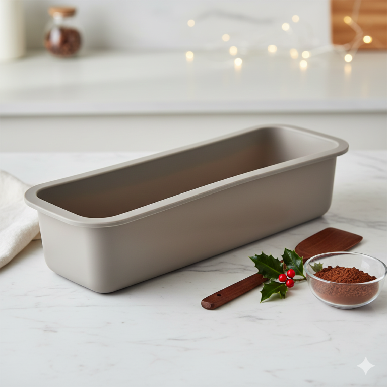 Moule à Bûche De Noël (Rehrücken) En Acier Antiadhésif - 33 X 10 X 5 Cm - Pour Gâteau Aux Amandes, Pain - Nervuré Pour Tranches Régulières