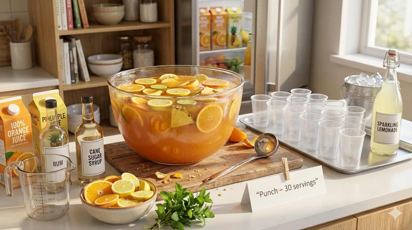 punch pour 30 personnes recette